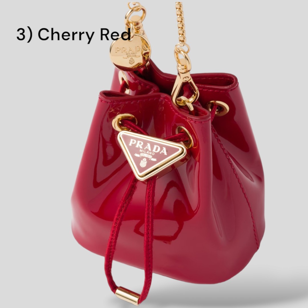 PRADA★Patent leather mini-pouch ミニポーチ★送料込