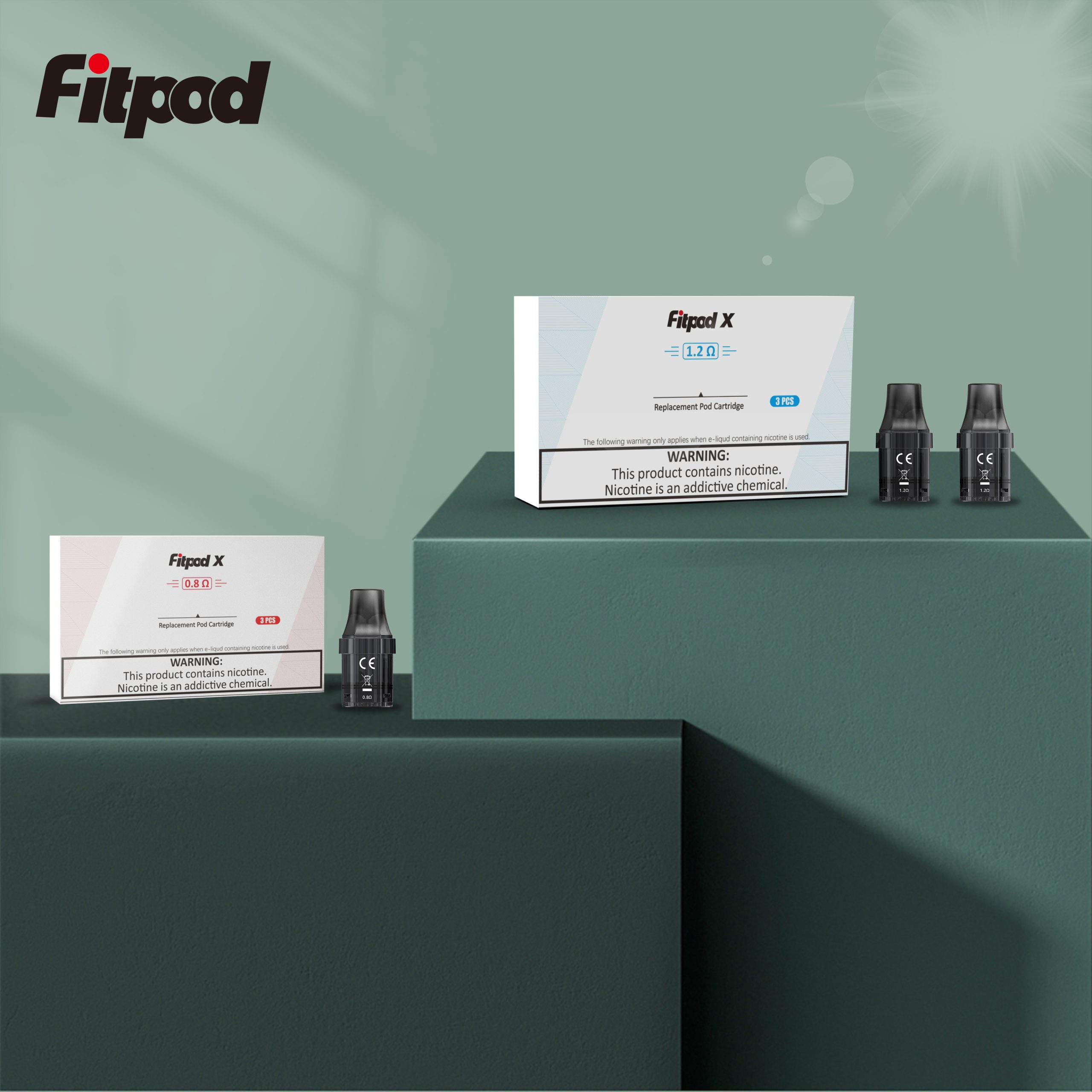 【空倉/耗材】Fitpod X 斯萊克三代空倉 3入/盒 通用SLYEEK Omario斯萊克一代/INVC SLYEEK S斯萊克二代 0.8Ω/1.2Ω