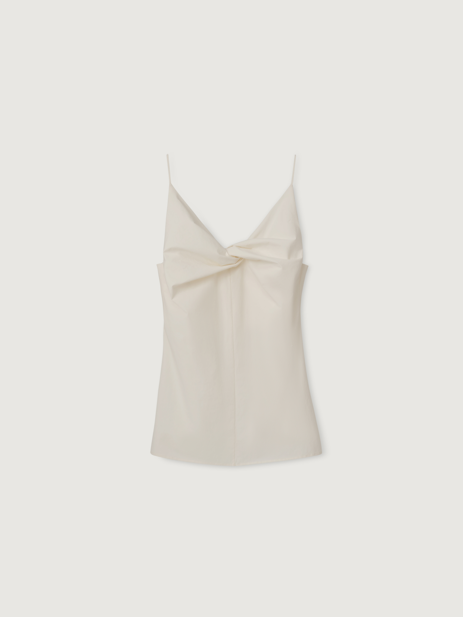 SPAGHETTI STRAP TWISTED ORGANZA BLOUSE