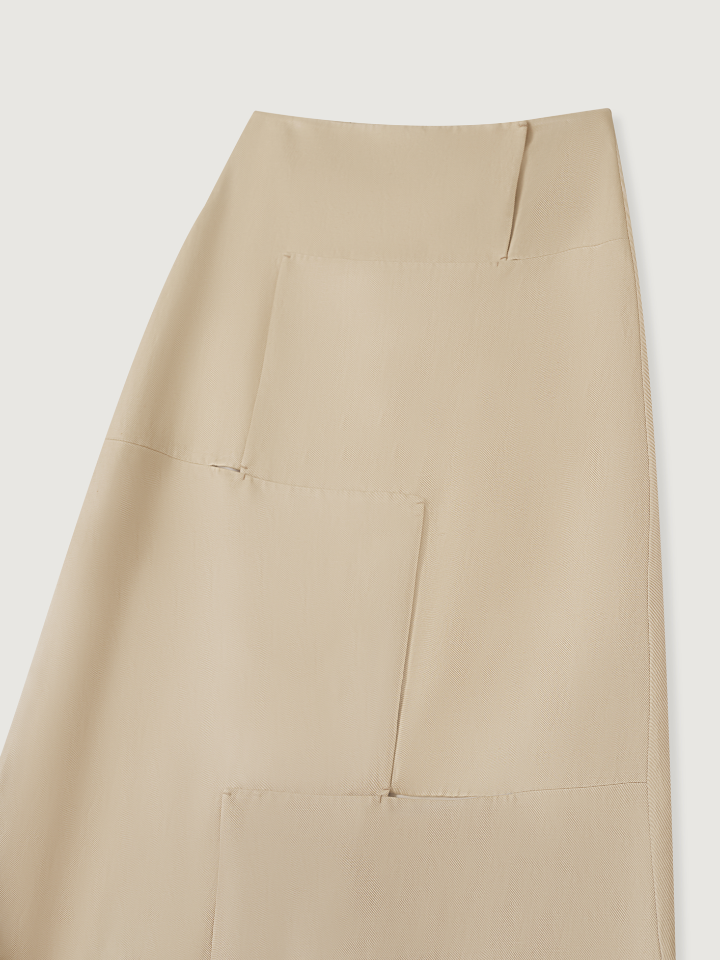 限时促销2-CUT-OUT LINEN MIDI SKIRT