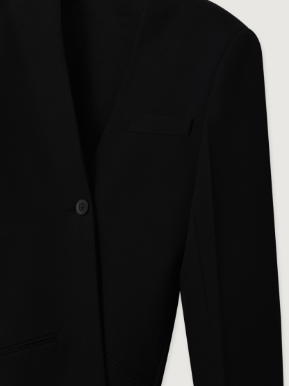 限时促销-COLLARLESS SINGLE-BREASTED JACKET