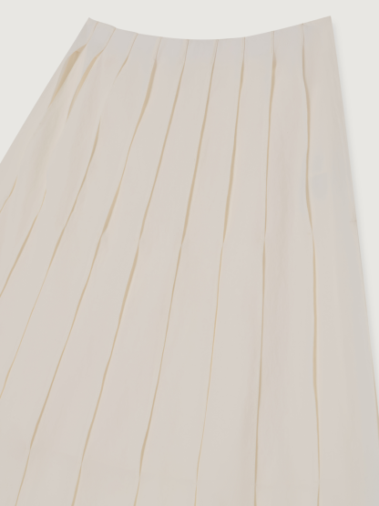 A-LINE PATCHED PANEL COTTON SKIRT
