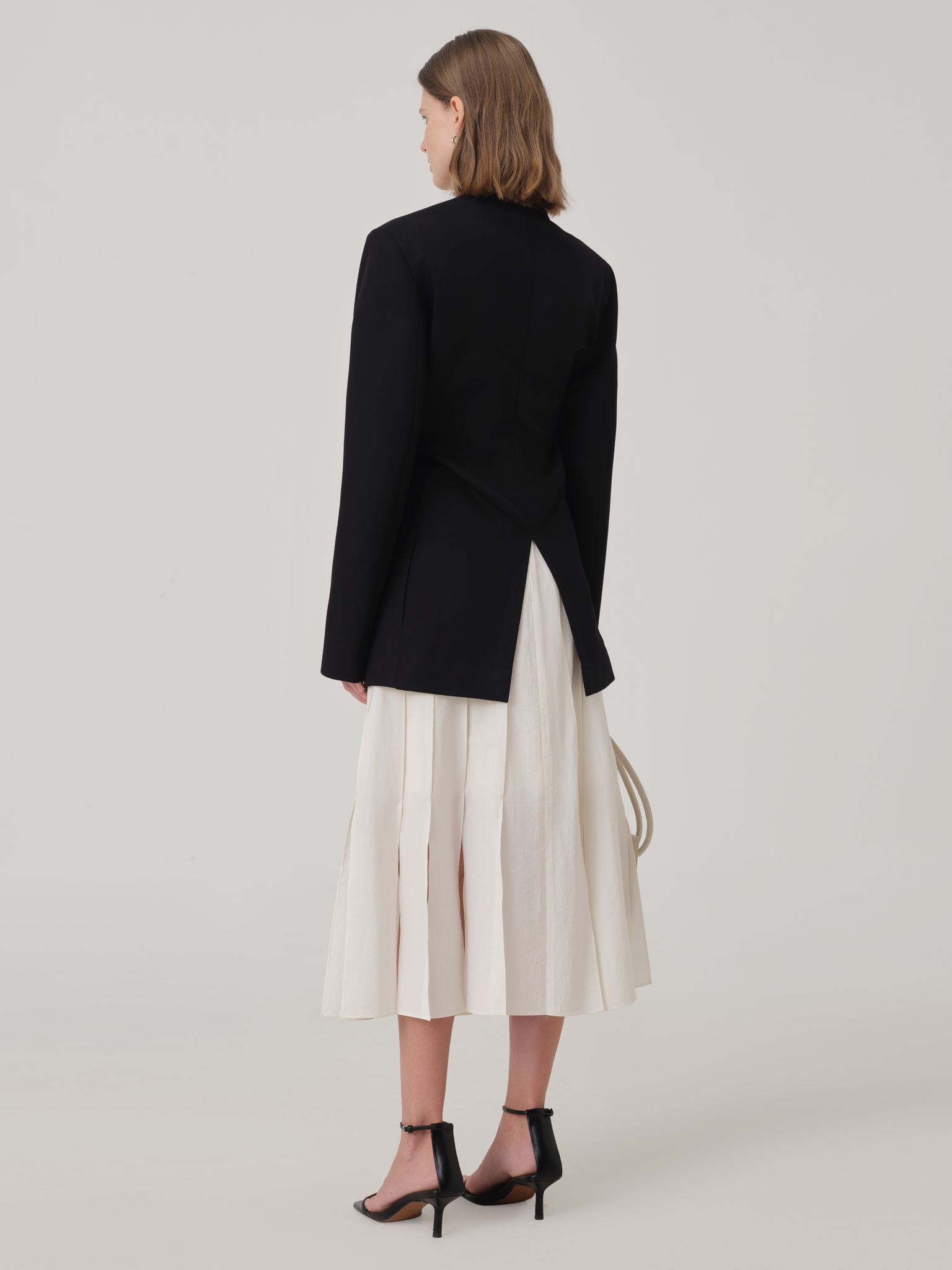 限时促销-COLLARLESS SINGLE-BREASTED JACKET