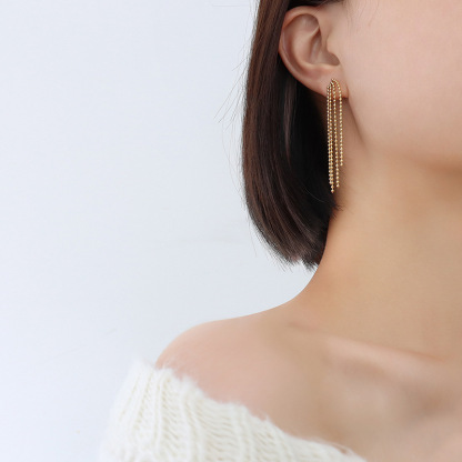 Beaded Tassel Earings
