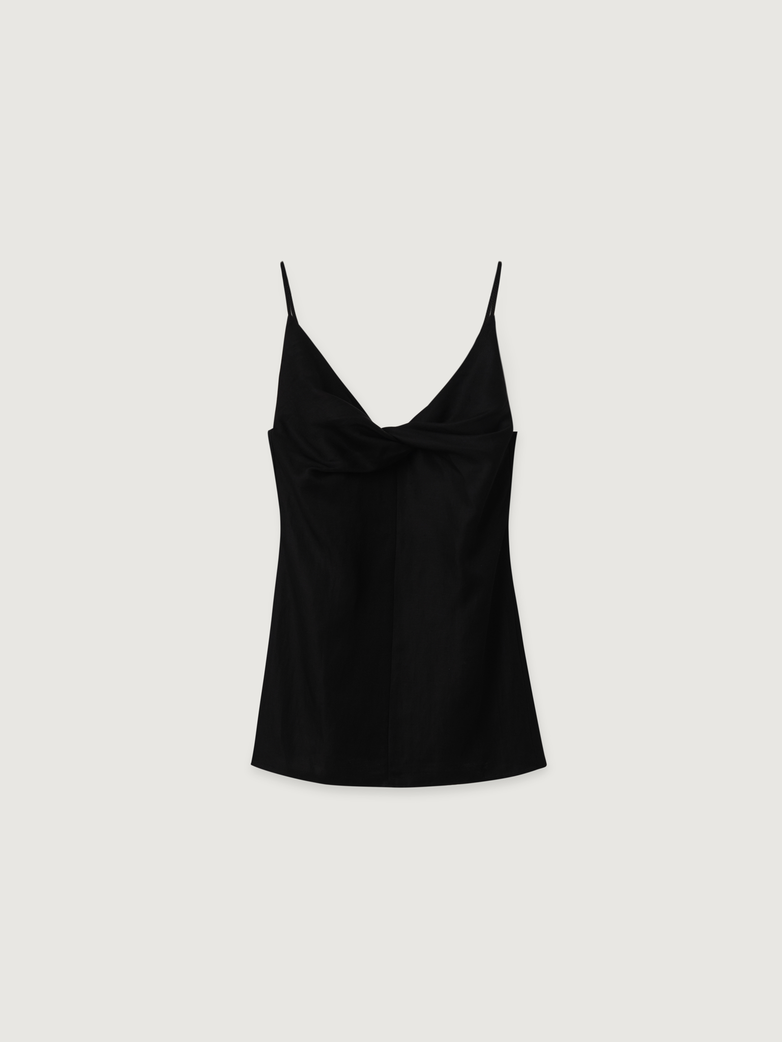 SPAGHETTI STRAP TWISTED ORGANZA BLOUSE