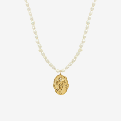【有原价】商品5-All Fresh Water Pearls Vintage Style Pendant Necklace