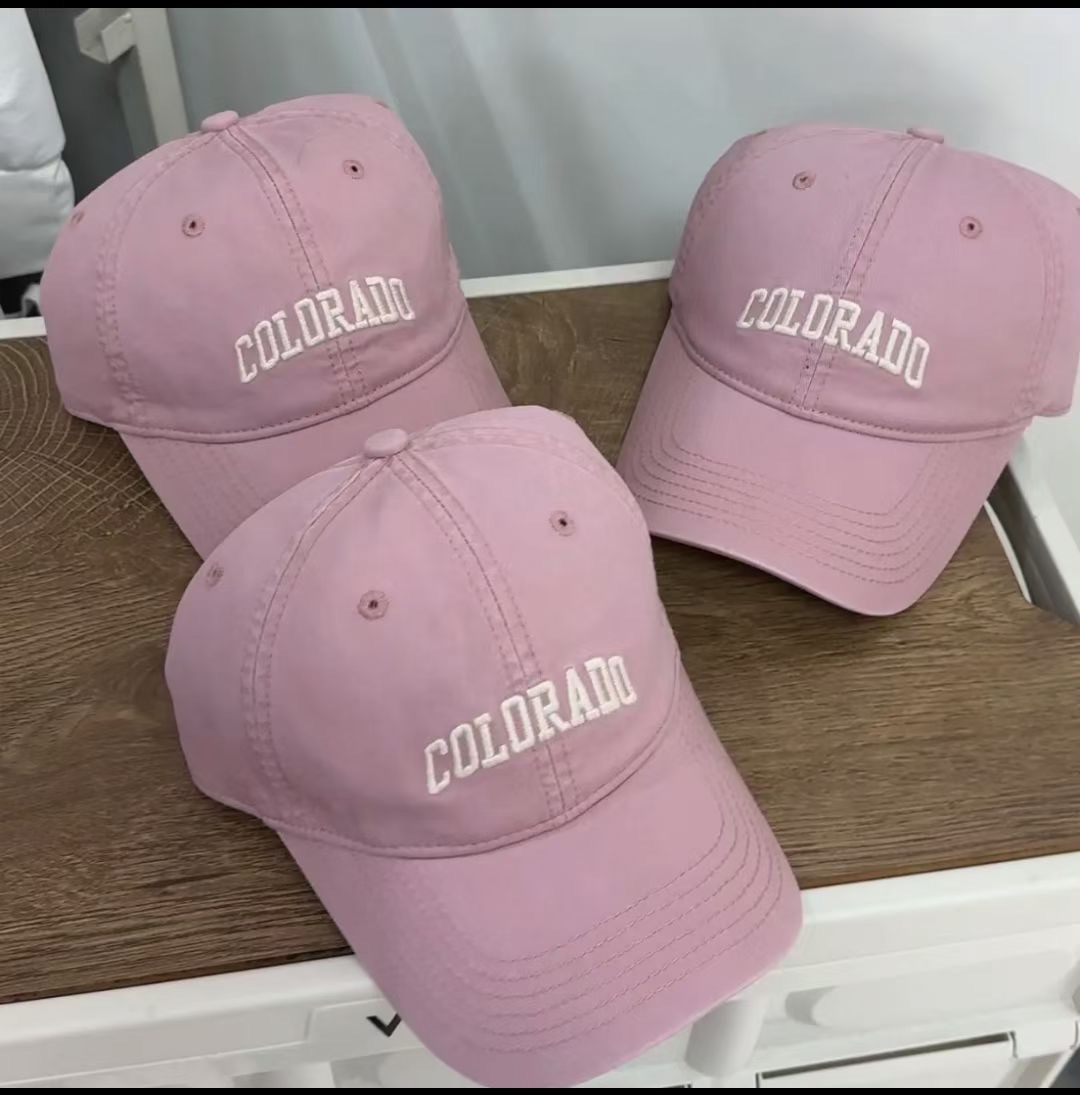 防曬百搭刺繡顯臉小深頂大頭圍字母棒球帽子