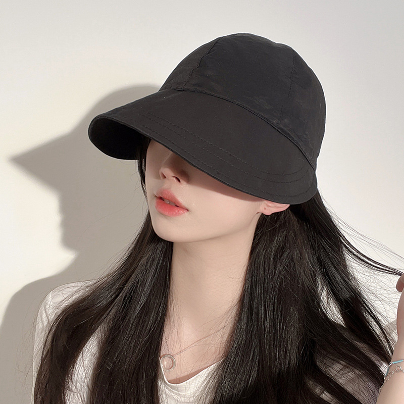簡約百搭休閒防紫外線防曬遮陽漁夫帽子
