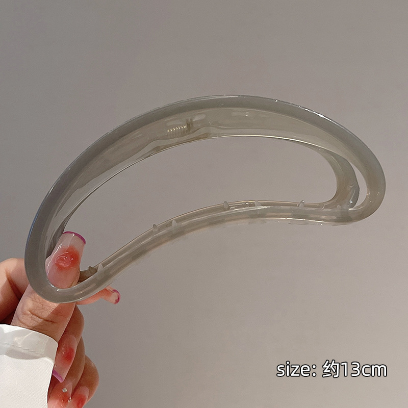 經典百搭高級感簡約髮量多盤髮後腦勺鯊魚夾髮飾