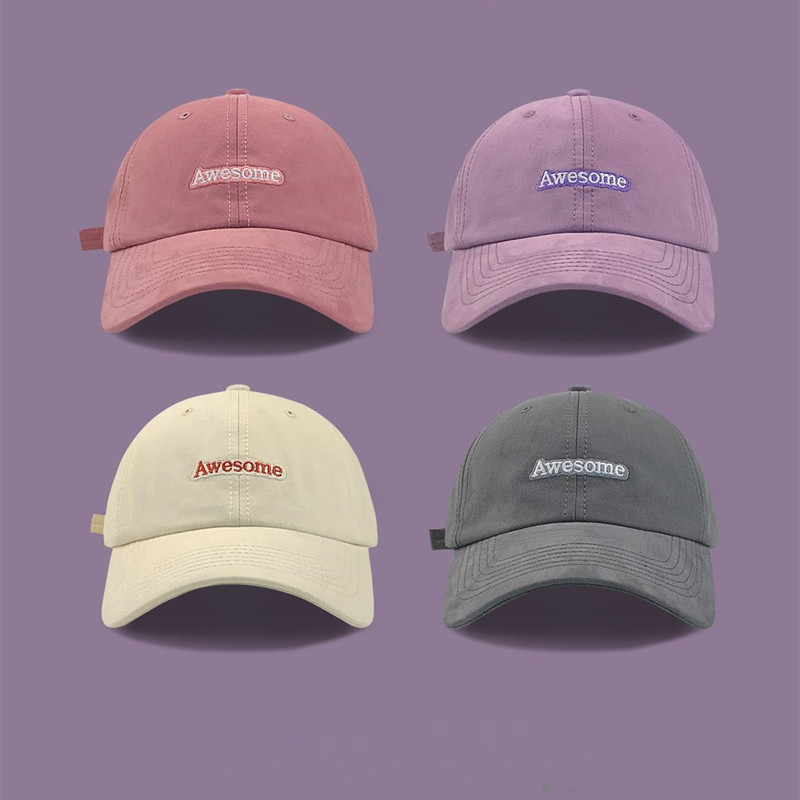 休閒時尚復古百搭英文刺繡棒球帽子