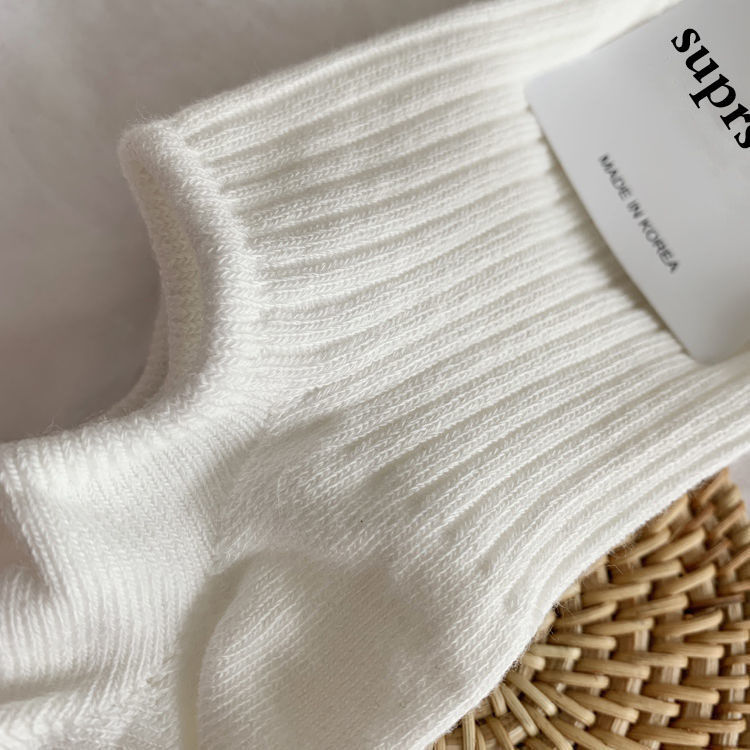 日系簡約百搭純色復古舒適短襪船襪-Cicichill