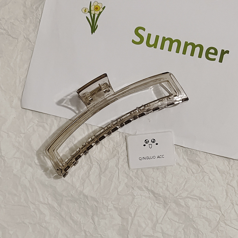 經典百搭高級感簡約髮量多盤髮後腦勺鯊魚夾髮飾