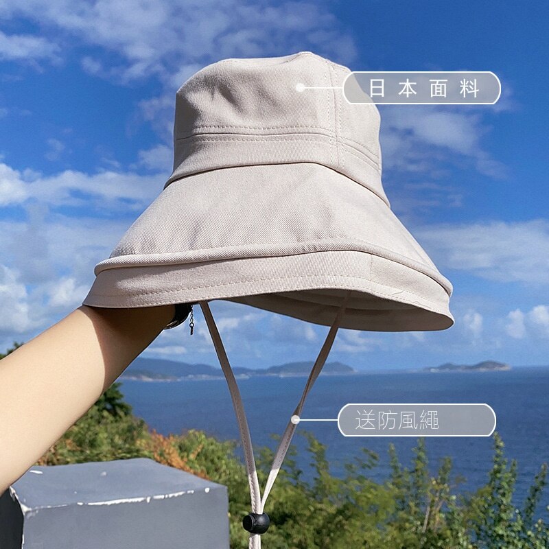 出遊防曬百搭氣質顯臉小遮陽漁夫帽子