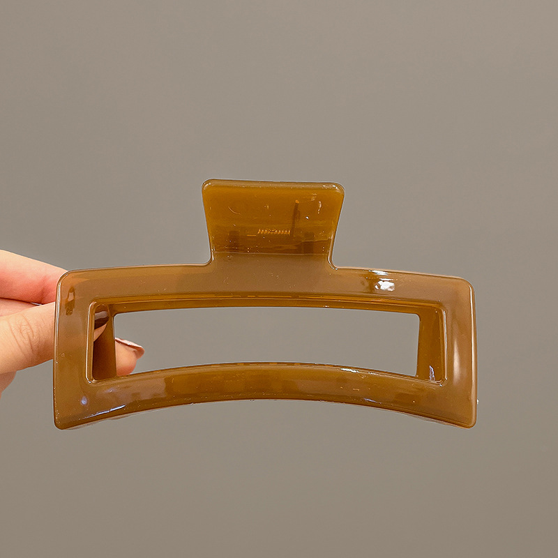 經典百搭高級感簡約髮量多盤髮後腦勺鯊魚夾髮飾