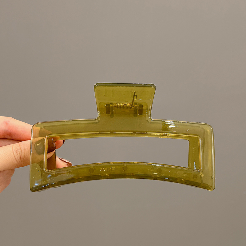 經典百搭高級感簡約髮量多盤髮後腦勺鯊魚夾髮飾