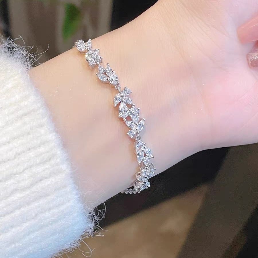 輕奢小眾精緻高級感s925銀紫藤花手鍊/項鍊-Cicichill