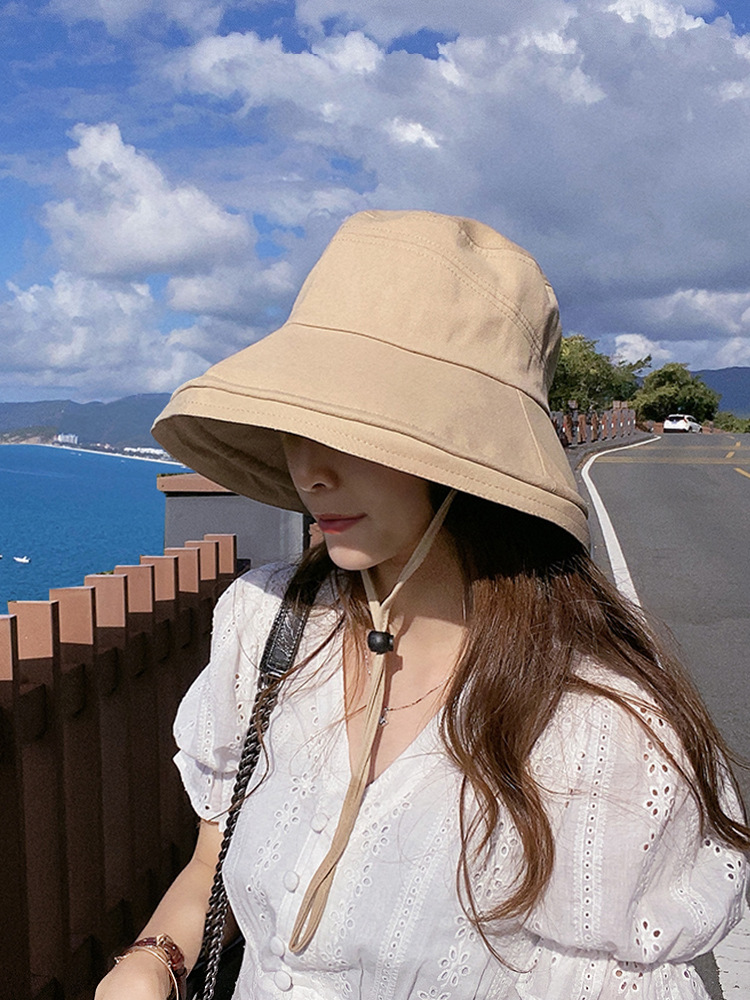 出遊防曬百搭氣質顯臉小遮陽漁夫帽子