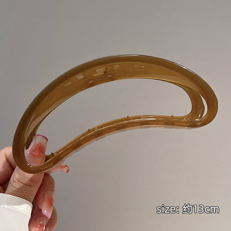 經典百搭高級感簡約髮量多盤髮後腦勺鯊魚夾髮飾