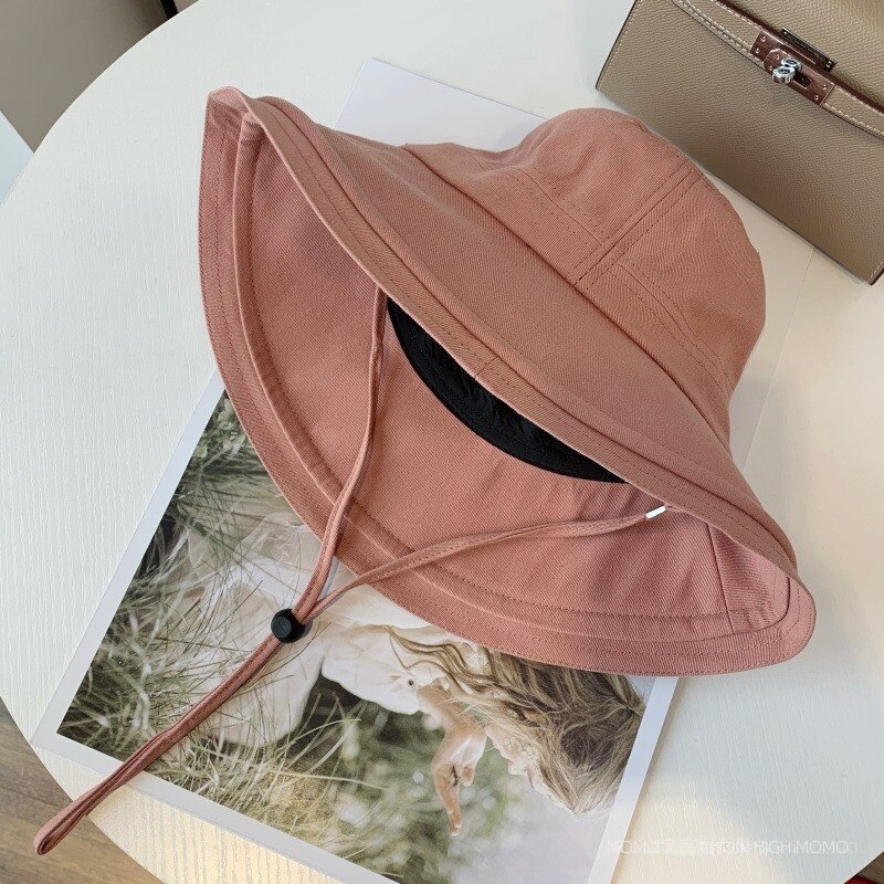出遊防曬百搭氣質顯臉小遮陽漁夫帽子