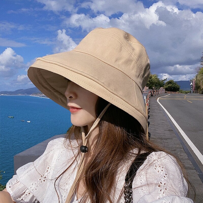 出遊防曬百搭氣質顯臉小遮陽漁夫帽子