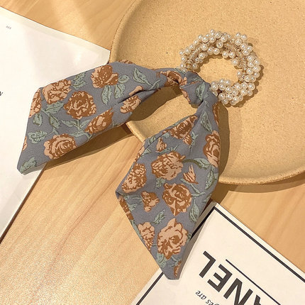 【多色可選】韓國ins風珍珠髮圈甜美頭飾少女絲帶髮繩-Cicichill