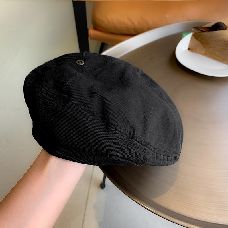 【5色】日系做舊復古時尚百搭藝術顯臉小水洗貝雷帽-Cicichill