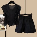 黑色上衣+黑色褲裝