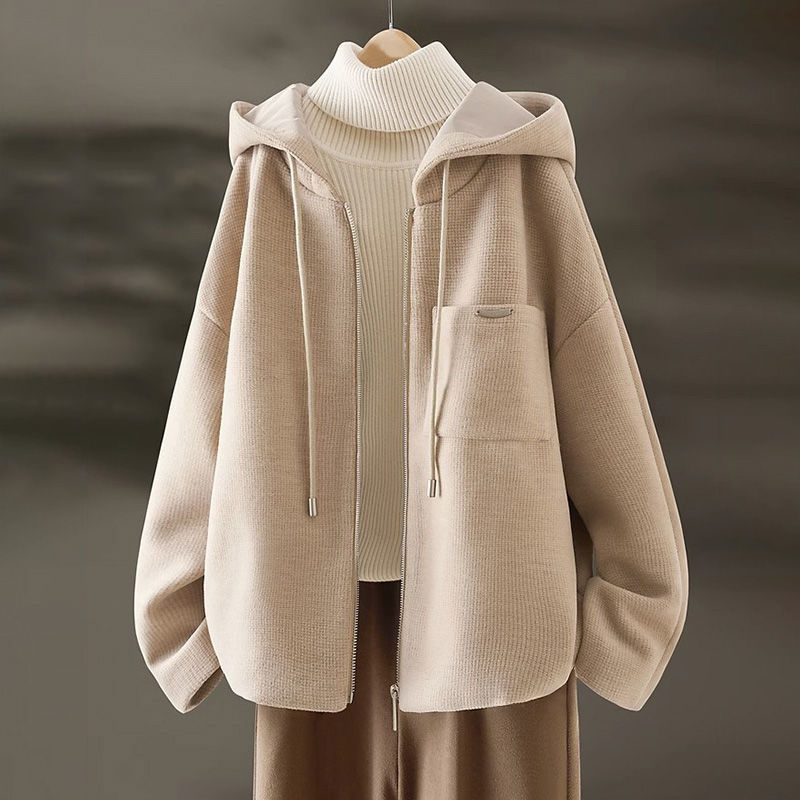 連帽韓版休閒衛衣加厚外套-Cicichill