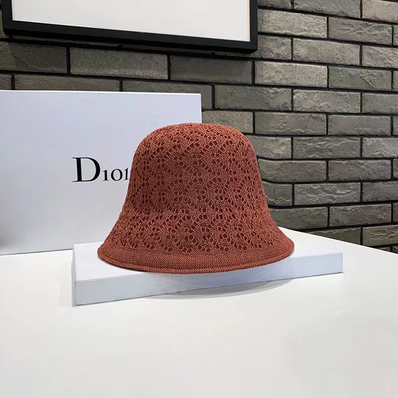 日系百搭透氣鏤空遮陽顯臉小薄款雙層漁夫帽子