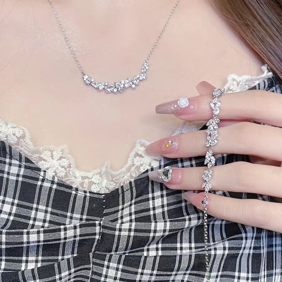 輕奢小眾精緻高級感s925銀紫藤花手鍊/項鍊-Cicichill