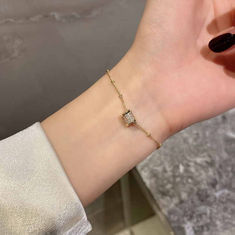 輕奢精緻簡約復古百搭鑲鑽小蠻腰手鍊-Cicichill