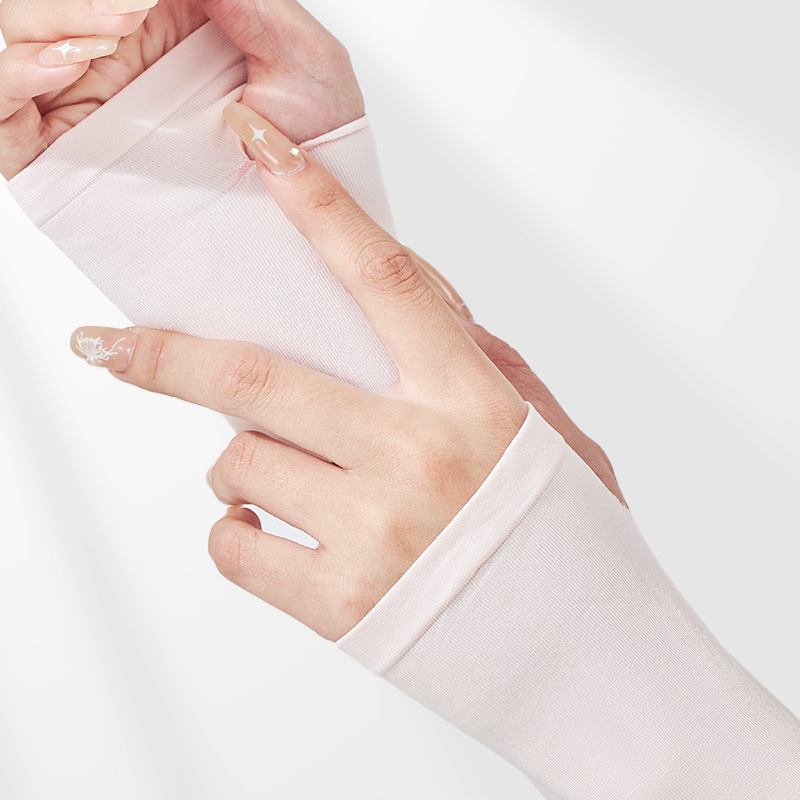 涼爽冰感騎行開車防紫外線冰絲袖套