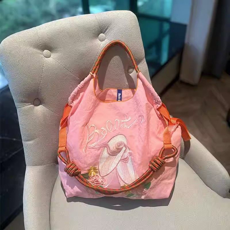 【多款式】小眾刺繡尼龍大容量環保手提單肩斜跨包-Cicichill