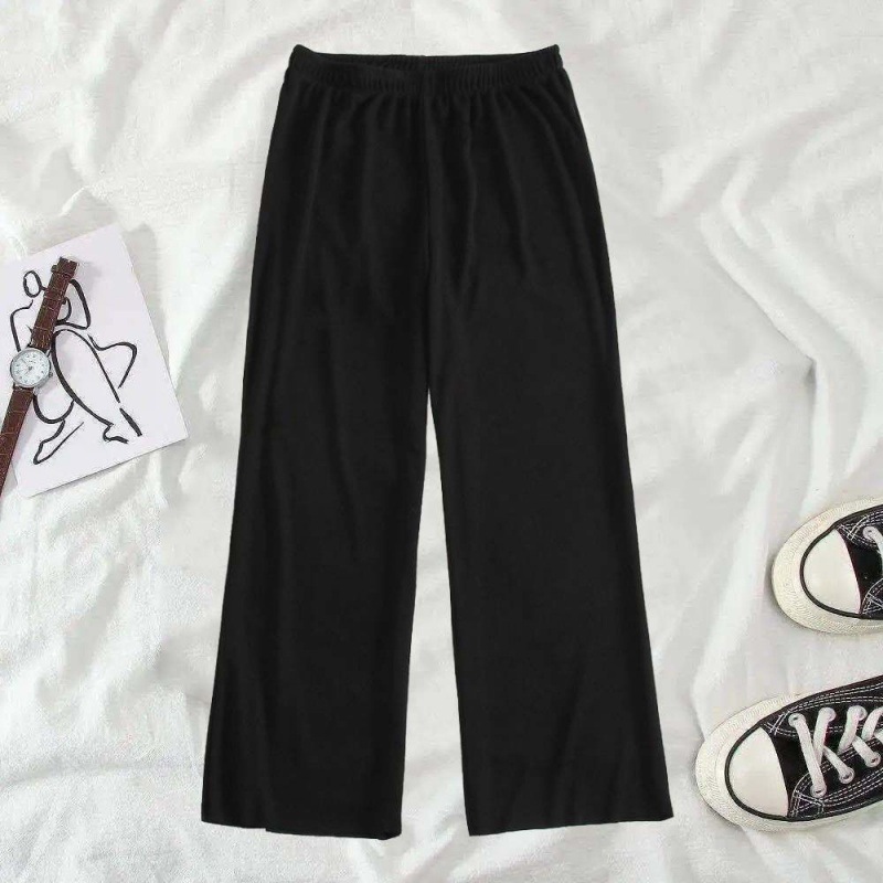 韓版休閒寬鬆顯瘦短袖+馬甲+闊腿褲三件套裝