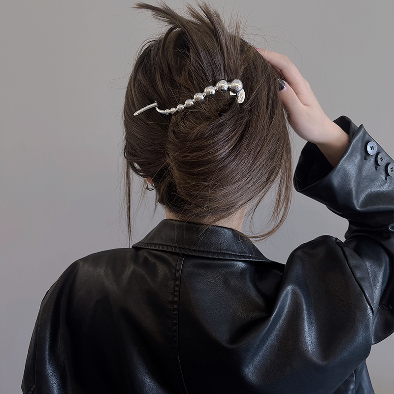 Ins簡約冷淡風高級感後腦勺盤髮髮夾