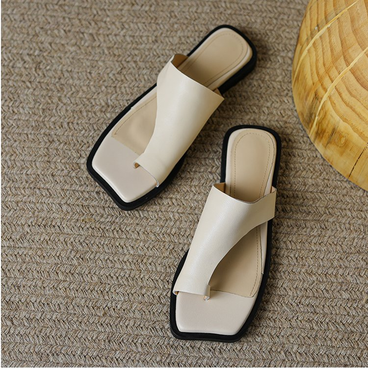 時尚外穿氣質小眾設計感套趾平底涼鞋拖鞋-Cicichill