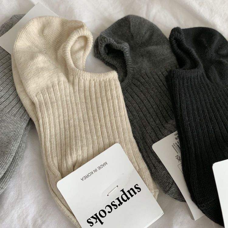 日系簡約百搭純色復古舒適短襪船襪-Cicichill