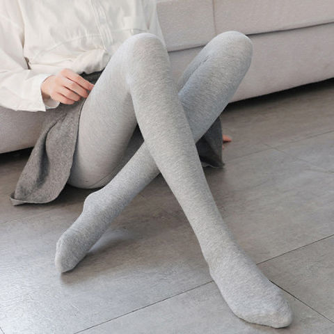 加絨加厚打底褲高腰外穿豎條螺紋顯瘦韓版保暖一體褲裝-Cicichill