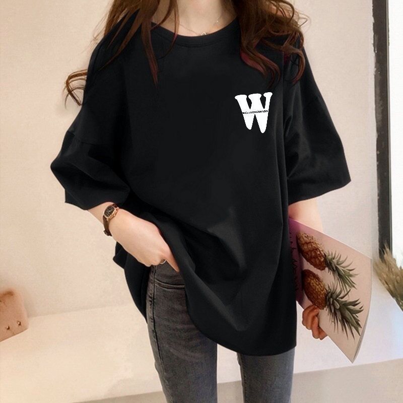 韓版寬鬆顯瘦小眾設計感ins短袖