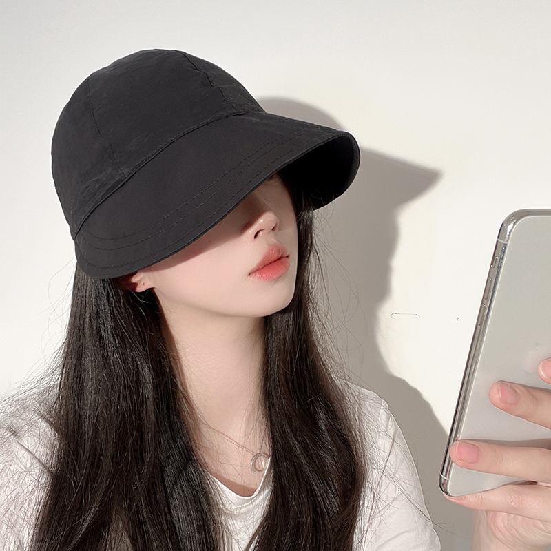 簡約百搭休閒防紫外線防曬遮陽漁夫帽子