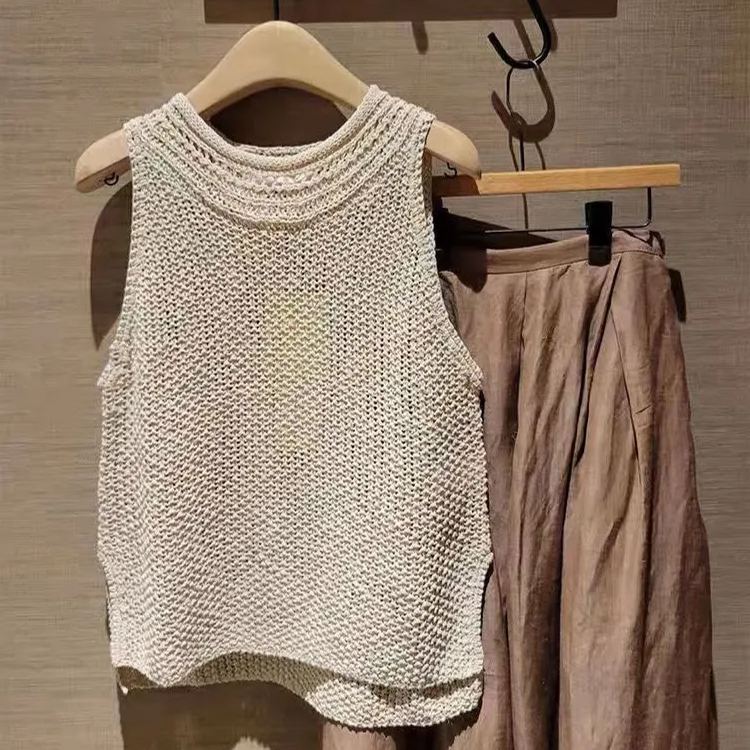 【可單賣】鹽系高級輕奢港味復古chic顯瘦上衣闊腿褲兩件套裝-Cicichill