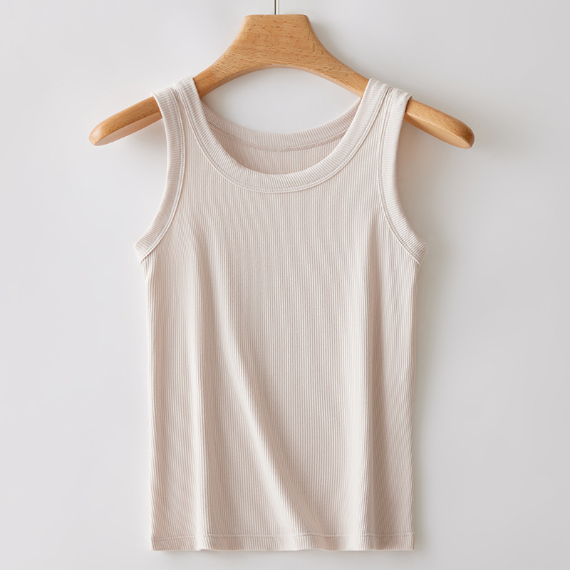 爆款！彈力修身螺紋內搭打底吊帶背心-Cicichill