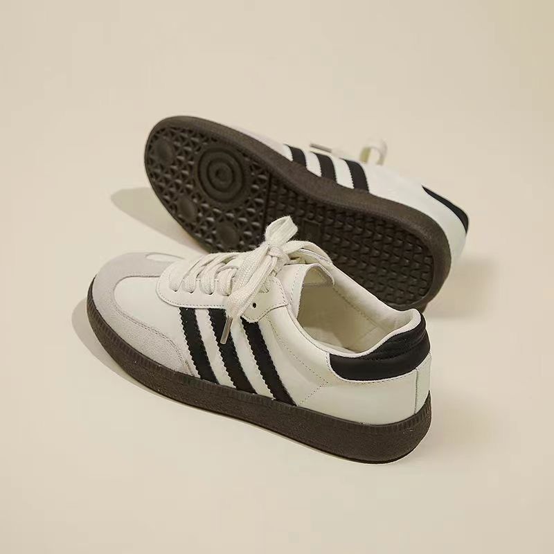 復古百搭日常休閒運動板鞋圓頭德訓鞋-Cicichill