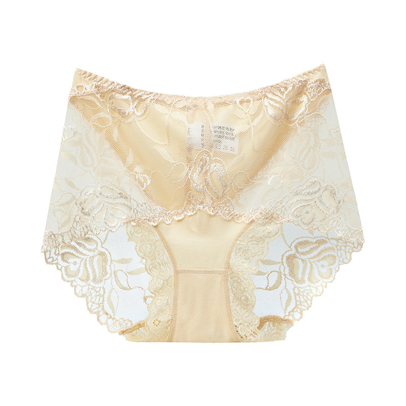 輕奢蕾絲莫代爾棉收腹無痕中腰提臀內褲-Cicichill