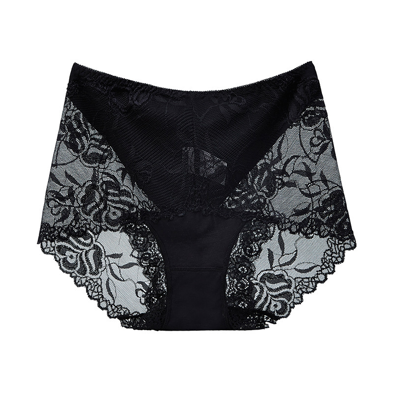 輕奢蕾絲莫代爾棉收腹無痕中腰提臀內褲-Cicichill