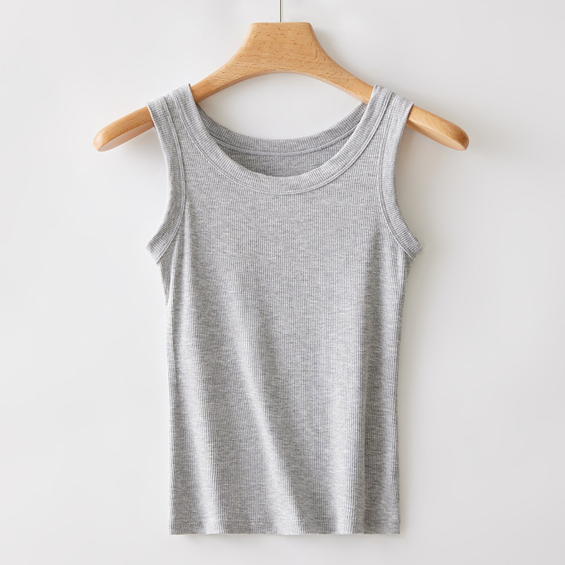爆款！彈力修身螺紋內搭打底吊帶背心-Cicichill