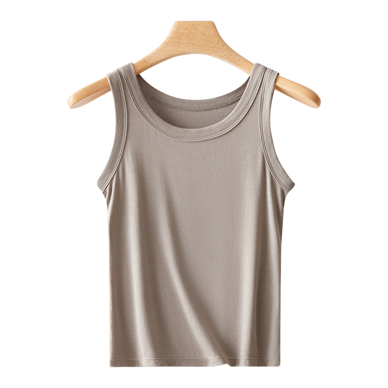 爆款！彈力修身螺紋內搭打底吊帶背心-Cicichill