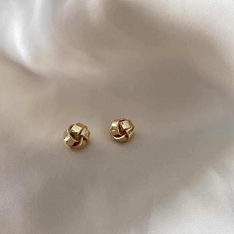 法式優雅精緻扭結纏繞氣質ins百搭個性耳釘-Cicichill