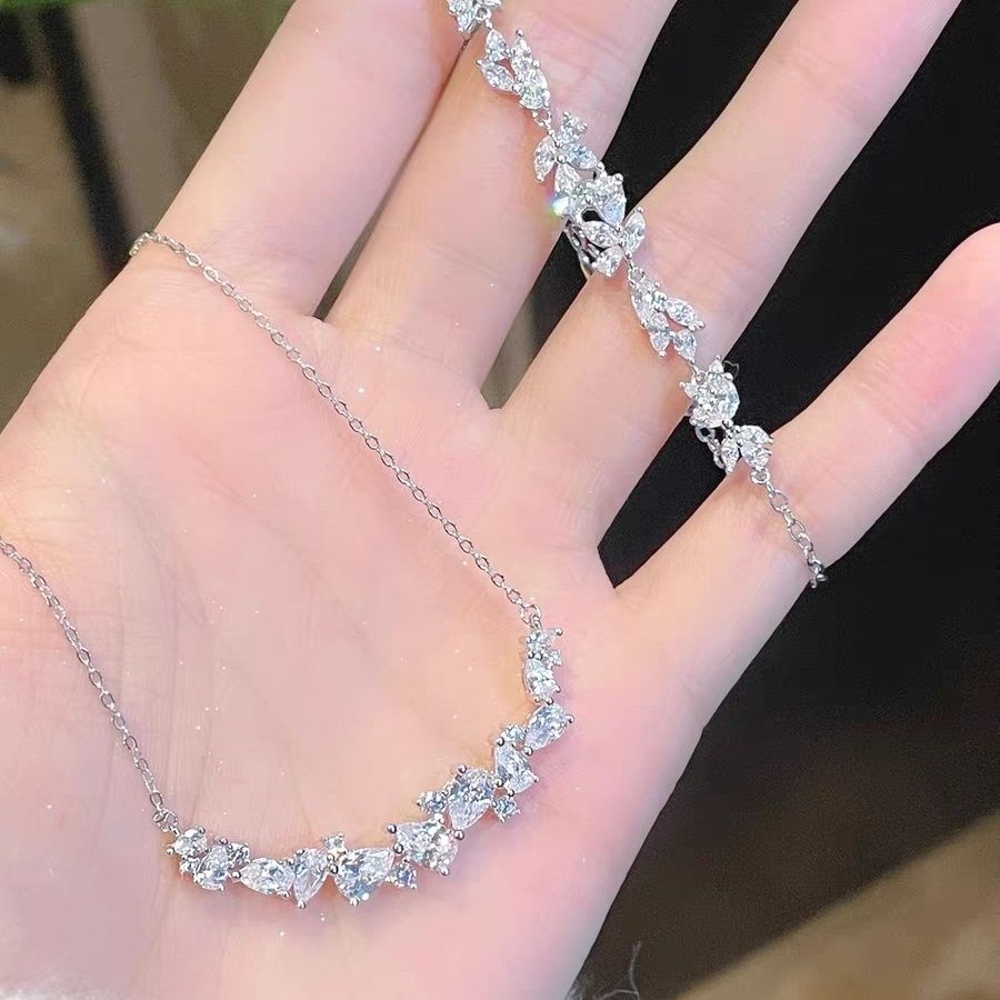 輕奢小眾精緻高級感s925銀紫藤花手鍊/項鍊-Cicichill