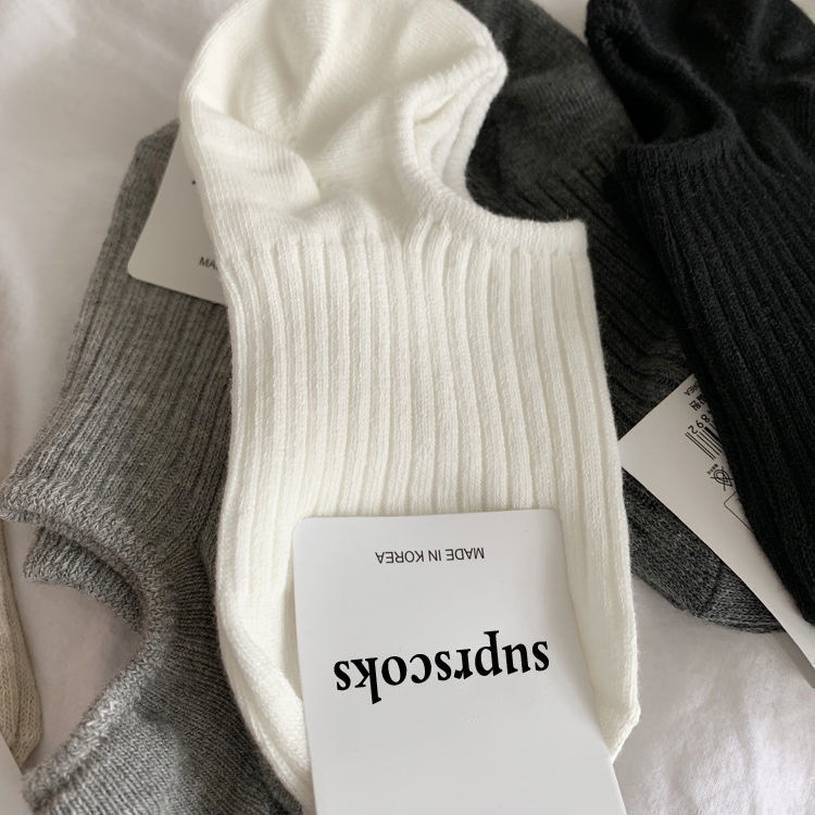 日系簡約百搭純色復古舒適短襪船襪-Cicichill